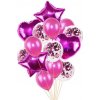 Balónová kytica kombinovaná ružová 12ks