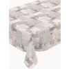 Obrus PVC 138A Romantic ružovo-sivý metráž, 20 m x 140 cm, IMPOL TRADE