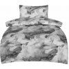 Obliečky bavlnený satén, Mramor sivý, 1ks 140 x 200 / 1 ks 70 x 90 cm