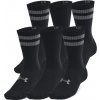 Ponožky Under Armour UA Essential 6pk Crew-BLK 1387058-001 Veľkosť M