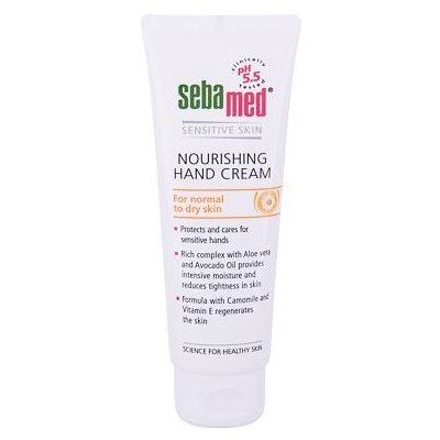 SebaMed Sensitive Skin Nourishing vyživující krém na ruce s normální a suchou pokožkou 75 ml pro ženy