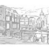 ZUTY Bodkovanie - AMSTERDAMSKÉ BICYKLE V KUBIZME Rámovanie: vypnuté plátno na rám, Rozmer: 80x100 cm