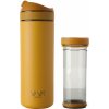 Viva Scandinavia Cestovný hrnček RECHARGE ANYTIME 460 ml, s čajovým infuzérom, horčica