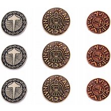 Sada 9 severských kovových mincí Larp RPG