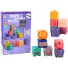 LEAN TOYS Mäkké vzdelávacie kocky-gumené, 12 kusov