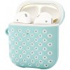 AppleKing silikónový ochranný obal pre AirPods 1 / 2 - modro-biely - možnosť vrátiť tovar ZADARMO do 30tich dní