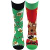 LONKA Ponožky slabé vánoční DAMER obrázkové se SOBEM a PIVEM (3 páry) 39-42 124877