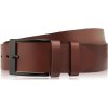 Opasok Kožený Pánsky Hnedý Široký 100 cm S Čiernou Prackou Paolo Peruzzi