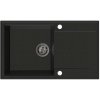 Sink Quality Sink55, kuchynský granitový drez 780x460x215 mm + grafitový sifón, čierna so zlatými bodmi, SKQ-SINK.L.1KDOL.XB