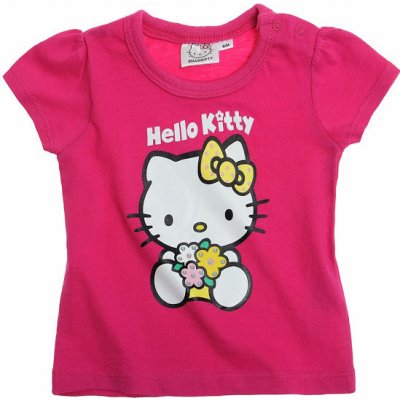 Hello Kitty Tričko s krátkym rukávom tm.ružová