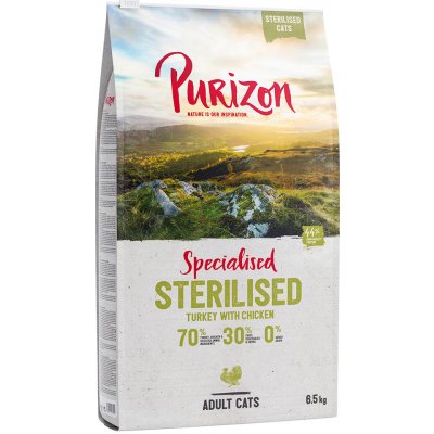 Výhodné balenie Purizon 2 x 6,5 kg - Adult Sterilised morčacie & kuracie