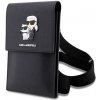 Karl Lagerfeld Saffiano Metal Logo NFT Taška na Telefon Black KLWBSAKCPMK