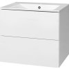 MEREO - Aira, kúpeľňová skrinka s keramickým umývadlom 61 cm, biela CN710