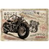 NOSTALGIC ART ceduľa ROUTE 66 Map brown