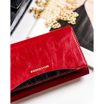 Peterson dámska kožená peňaženka Szob univerzálna červená