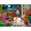 CASTORLAND Puzzle Mačiatka na streche 180 dielikov