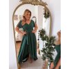 ZAZZA Tmavozelené spoločenské šaty Veľkosť: XL