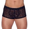 Noir Handmade H072 Leopard Flock Short-Shorts