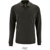 SOL´S PERFECT LSL / Pánska polokošeľa s dlhým rukávom - charcoal melange XL