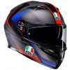AGV K3 E2206 MPLK STRIGA MATT BLACK/BLUE/RED Velkosť: XXL