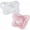 Chicco Physio Forma Mini Soft upokojujúce cumlíky, 2ks, ružová/transparentná, 0-2m