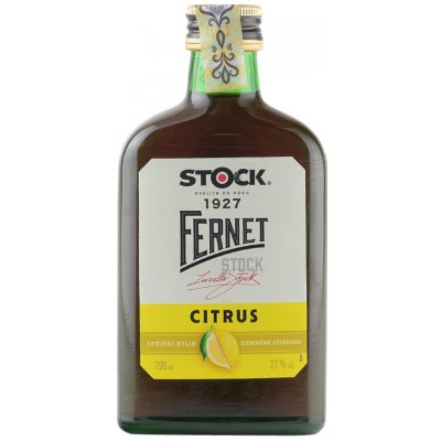 Fernet Stock Citrus 27% 0,2 l (čistá fľaša)