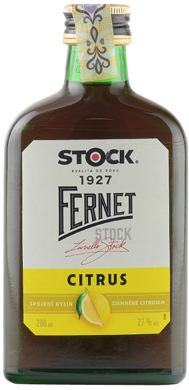 Fernet Stock Citrus 27% 0,2 l (čistá fľaša)