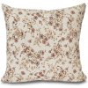 Kvalitex Obliečka na vankúš Kvietky béžová, 50 x 70 cm