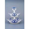 Cibulák – Etažér 2-dielny 5-hranný 19 cm / 24 cm – originálny cibuľový porcelán 1. akosť