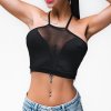 RAVE-S Černý dámský crop top | Unity | Festivalové a párty oblečení Velikost: XS