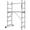DRABEST Hliníkové rebríkové lešenie ARD HOME 3v1, max. 150 kg, 2 x 6 priečok