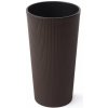 Kvetináč LAMELA, kvetináč LILIA JUMPER - prúžok O 30 cm, výška 57 cm, hnedý (1311118781)