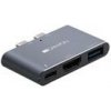 Canyon CNS-TDS01DG Thunderbolt 3 Docking Station, 3 porty, 1xThunderbolt 3+1xUSB3.0+1xHDM