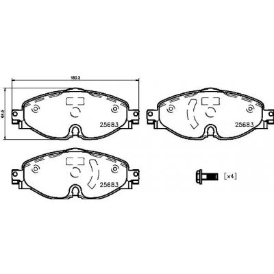 Sada brzdových platničiek kotúčovej brzdy BREMBO P 85 147X