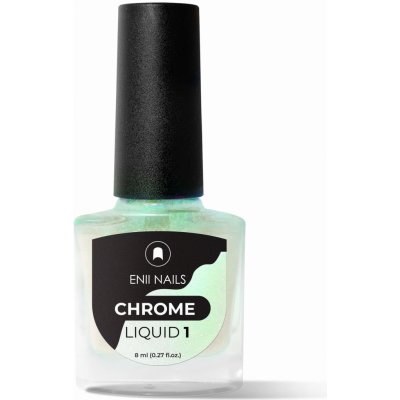 Enii Nails Chrome Liquid 1 Tekutý chrómový prášok svetlý zelený lesk 8 ml