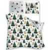 Faro · Vianočné saténové posteľné obliečky – motív Mačacie Vianoce - 70 x 90 cm + 140 x 200 cm