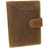 Peňaženka pánska s množstvom priečinkov, brúsená koža