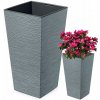 Kvetináč plast sivý Prosperplast 26,5 cm x 26,5 x 50 cm