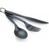 GSI Outdoors Ring Cutlery Set grey Šedá příbor
