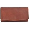 Poyem Dlhá kožená peňaženka Poyem 5215 koňakovo hnedá