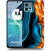 Picasee silikónový čierny obal pre Motorola Moto G72 - Gold blue