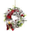 Veniec MagicHome Vianoce biely so snehuliakom 31 x 8 cm