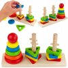 HRAČKA NA TRIEDENIE LOGICKÁ DREVENÁ HRAČKA - TRIEDIACA PUZZLE / VKLADAČKA