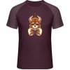 Mymate Predĺžené Tričko MY111 - Dizajn Pivný Viking - Burgundy / Heather Burgundy - XL - Pánske