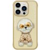 Zadný kryt NIMMY case GLASSES COOL DOG pre Apple iPhone 15 Pro, khaki