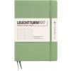 Notes bodkovaný v tvrdej väzbe Leuchtturm 1917 A5, 251 strán, šalviová zelená, 80 g/m²