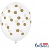 SB14C 223 099G 6 Party Deco Číre balóny s bodkami Crystal Clear 30cm