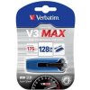 Verbatim 49808 Store N Go V3 MAX, USB flash disk, USB A 3.0, 128GB, s výsuvným konektorom, modrý