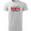 Britská vlajka stará - Klasické pánske tričko vyššej gramáže - 4XL ( Svetlosivý melír )