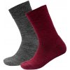 DEVOLD Daily Merino Medium Sock 2Pk Kid Beetroot Mix